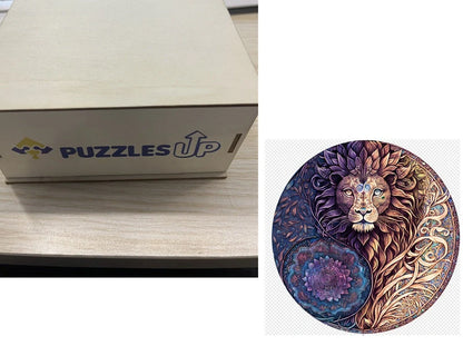 Animal Puzzle Set in A3 size with wooden storage box, vibrant animal designs for educational fun