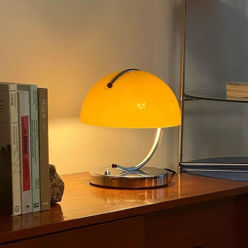 Retro-inspired table lamp with adjustable lighting modes, sleek minimalist design, and energy-efficient LED technology