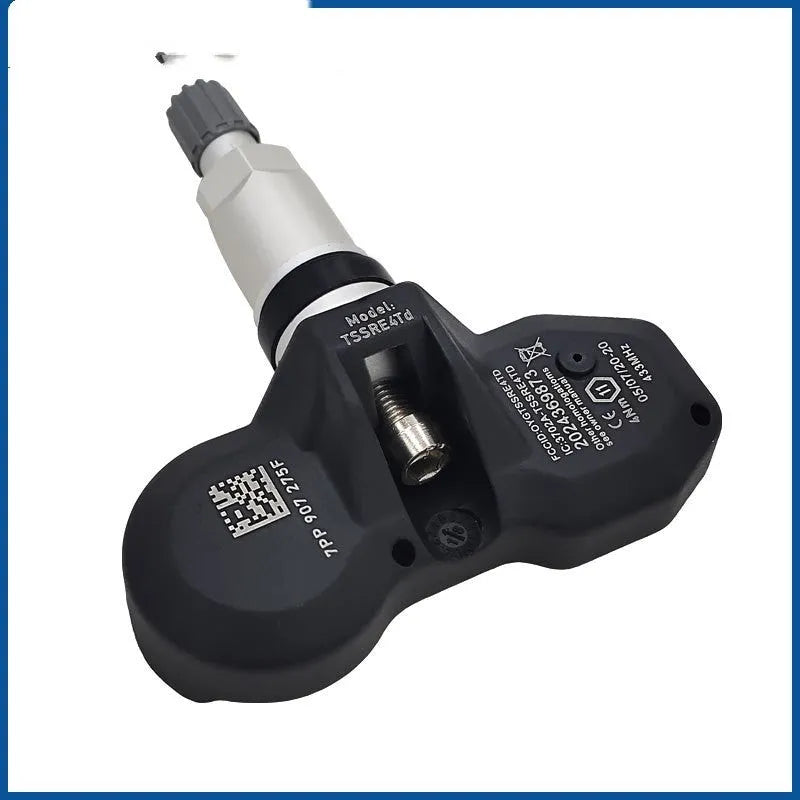 Black Audi car tyre pressure monitor with sensors and display unit