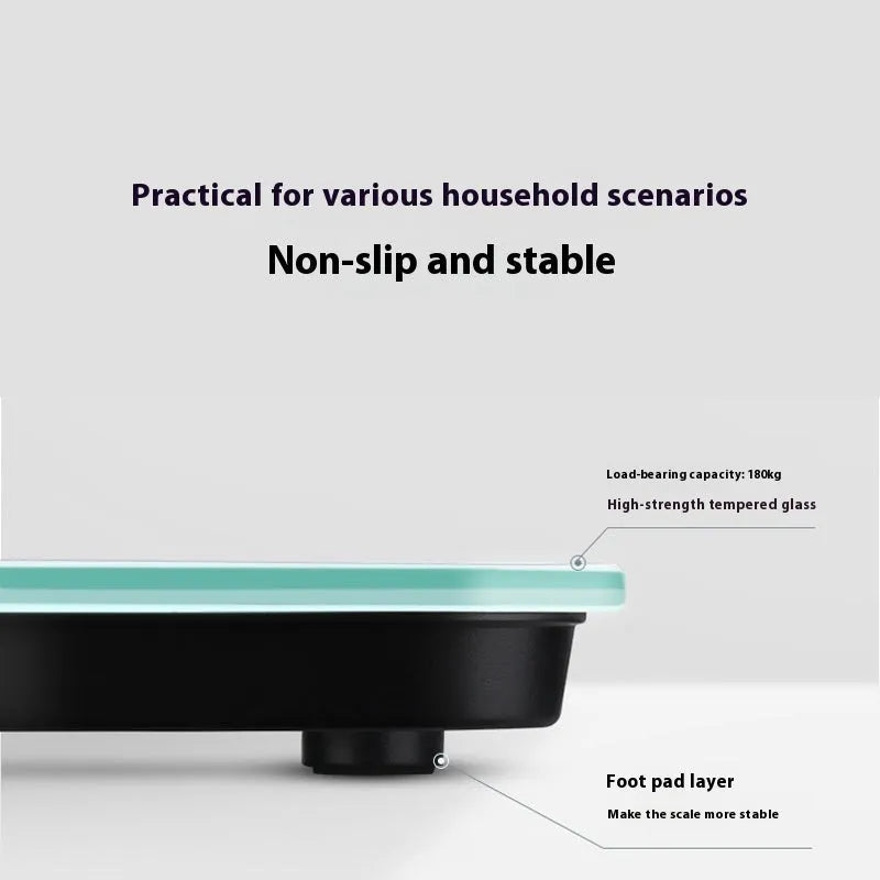 Household human body weighing scale in Cross Ice Crystal White colour with 26x26 cm platform and multiple power options