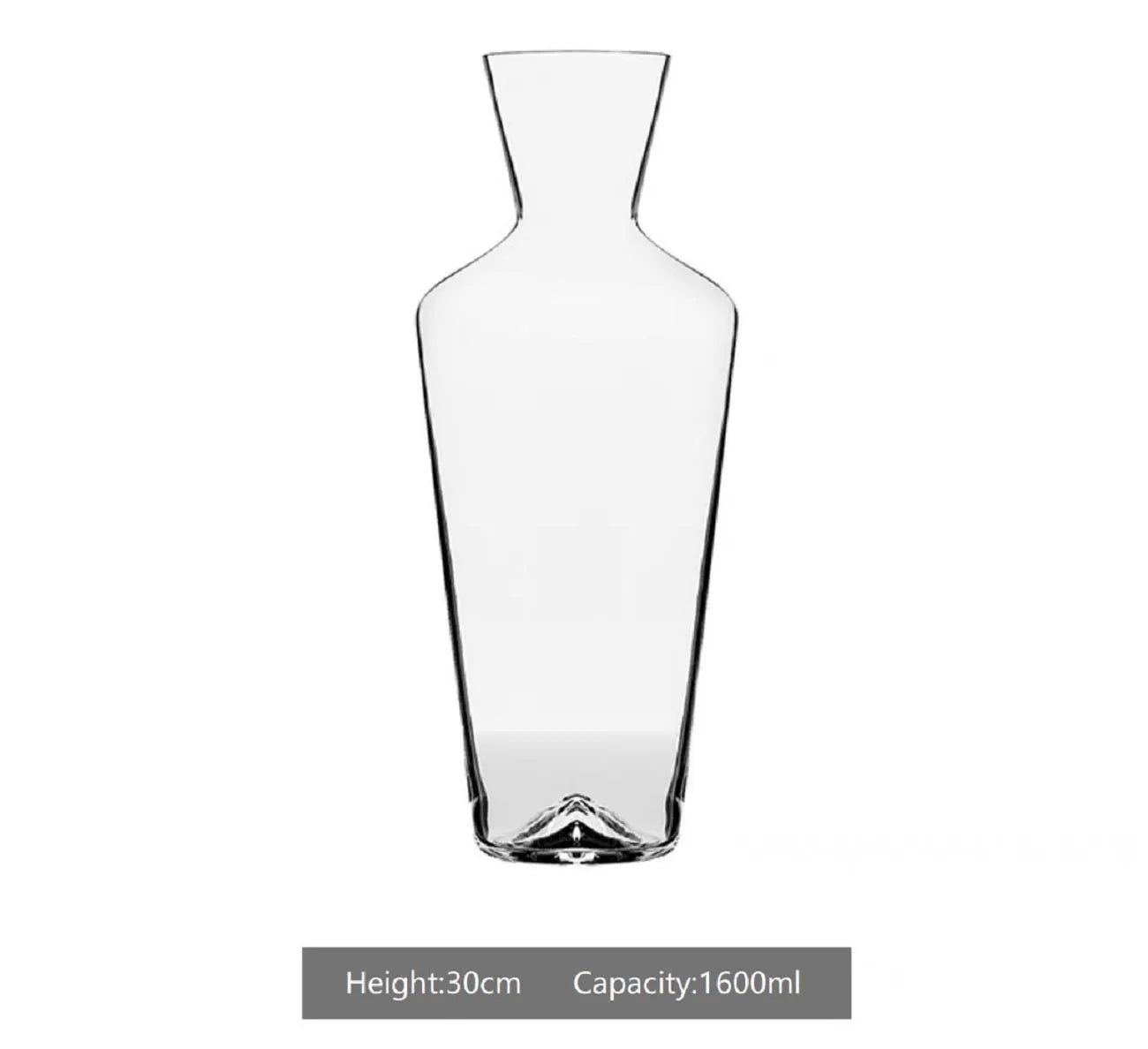 Crystal glass wine decanter with liquor divider for red wine serving