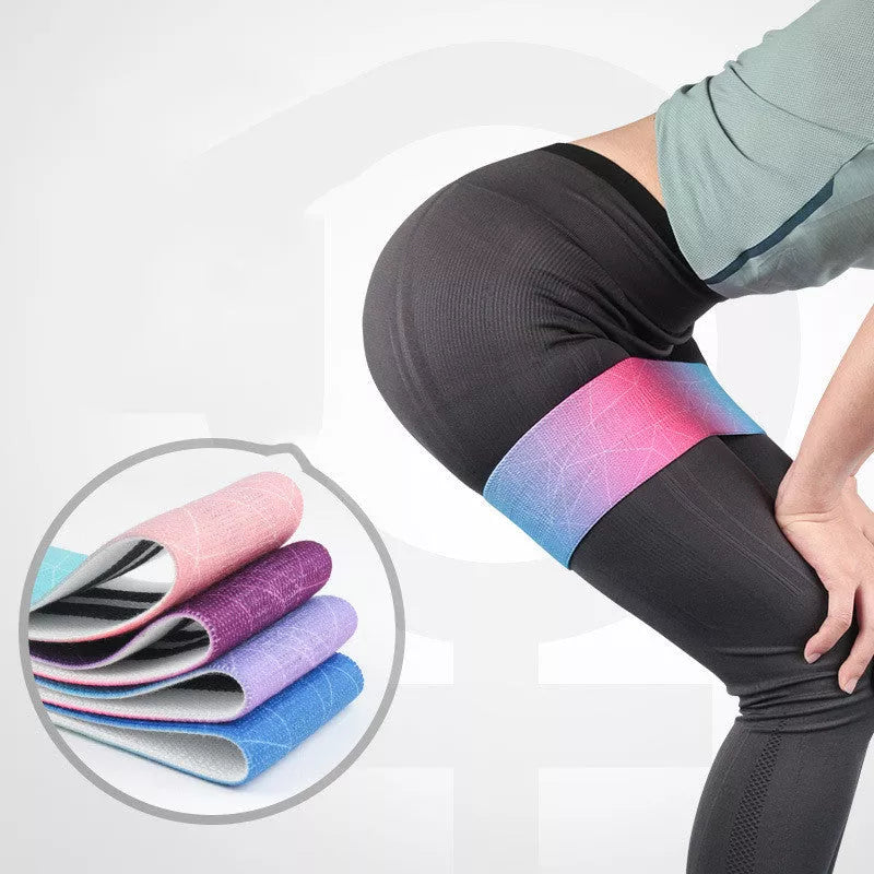 Pure cotton yoga resistance band for buttocks and hip exercises in various colors and sizes