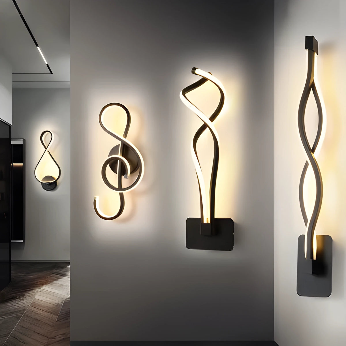 Minimalist Nordic style LED wall mounted bedside lamp with a silicone shade and touch button.