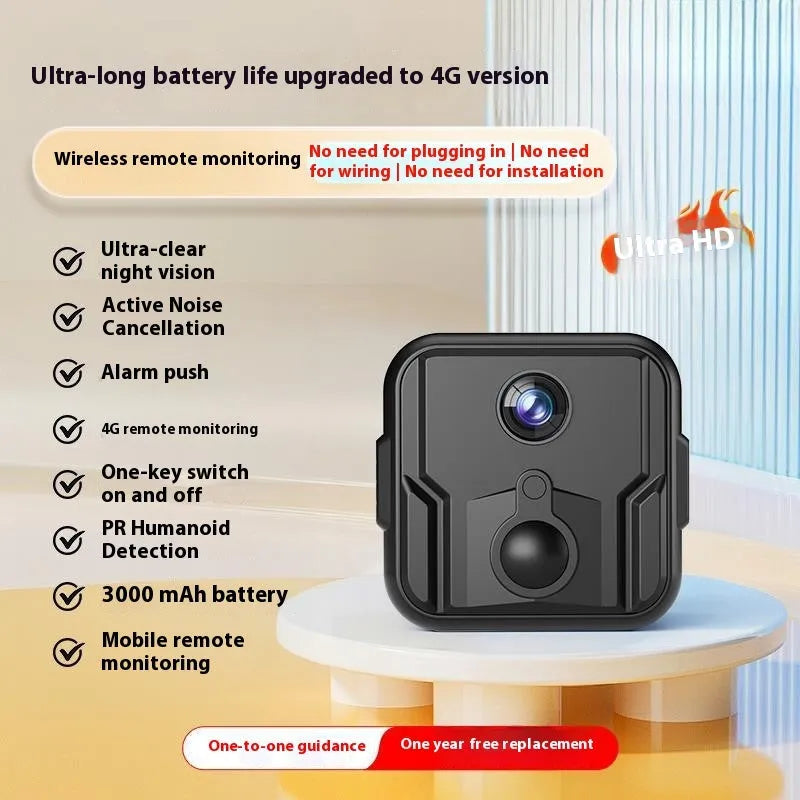 Wireless HD night vision monitor showing 360-degree panoramic coverage capability