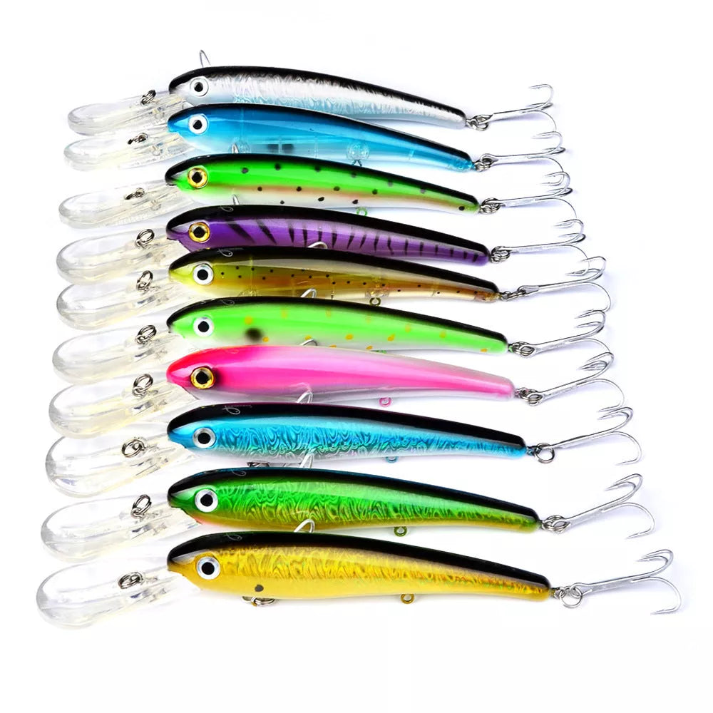 20CM Glossy Lures Mino Fishing Bait Plastic Hard Bait with 10 colour options
