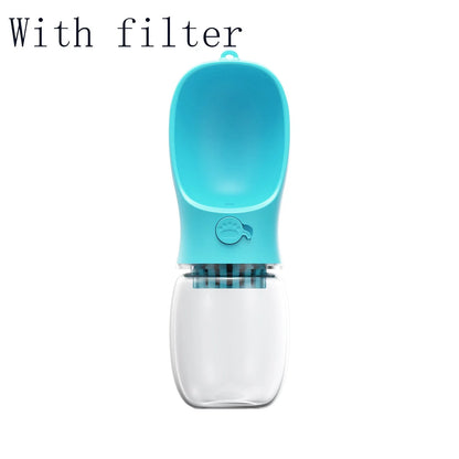 Durable, leak-proof pet water bottle with one-touch button for easy, mess-free hydration on the go