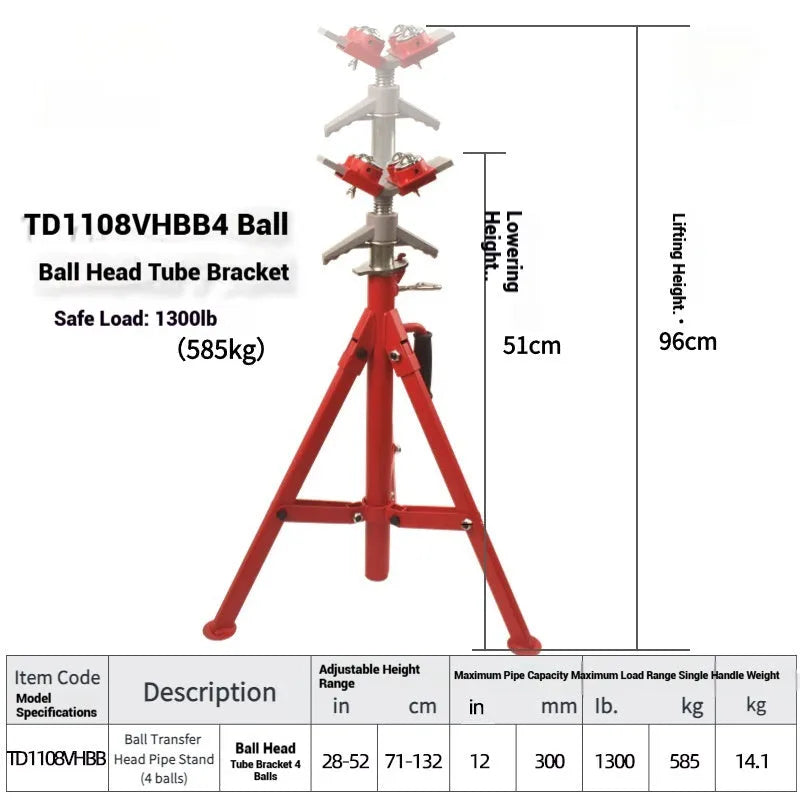 Metal V-head pipe support bracket for securing steel pipe