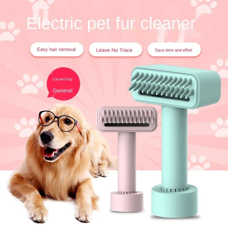 Wireless electric pet grooming comb with features to efficiently remove fleas, mites, and lint from your pet's coat