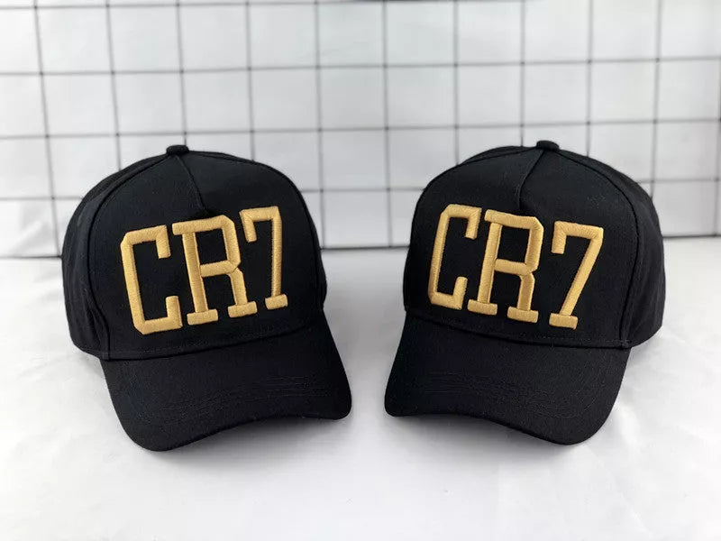C Ronaldo CR7 baseball cap in black with high top and big eaves