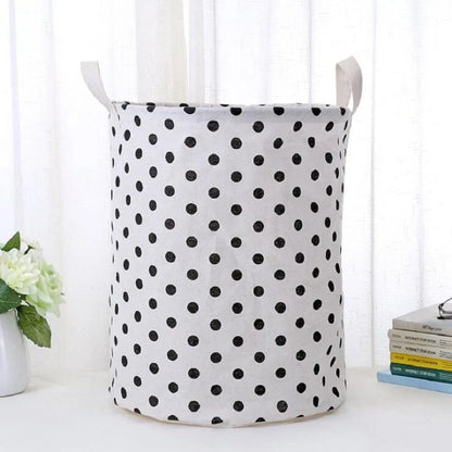 European style cotton linen laundry basket with various designs for home organisation