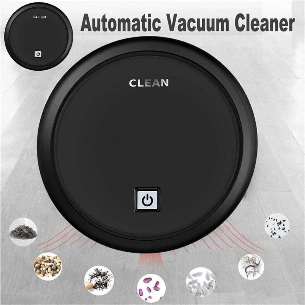 Compact 3-in-1 robot vacuum cleaner with smart navigation and 1800Pa suction