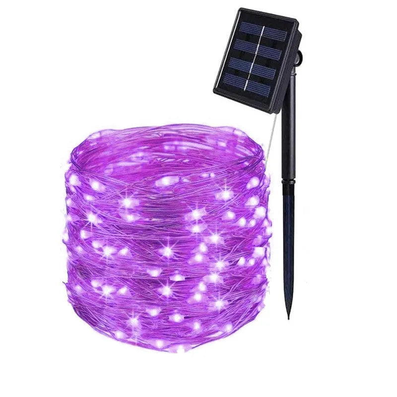 Waterproof solar Christmas courtyard lamp in purple or orange with cartoon modelling for holiday decoration