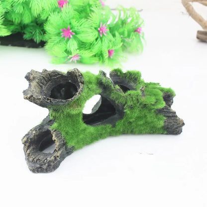 Synthetic resin aquarium shrimp cave house, medium 155g, decorative landscaping shelter with inkjet finish