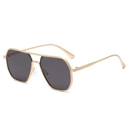 Men's polarised sunglasses with black frame and grey lenses for driving and outdoor sports.