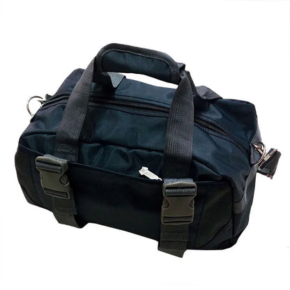 Nylon yoga gym bag with shoulder strap shown in available colours and sizes
