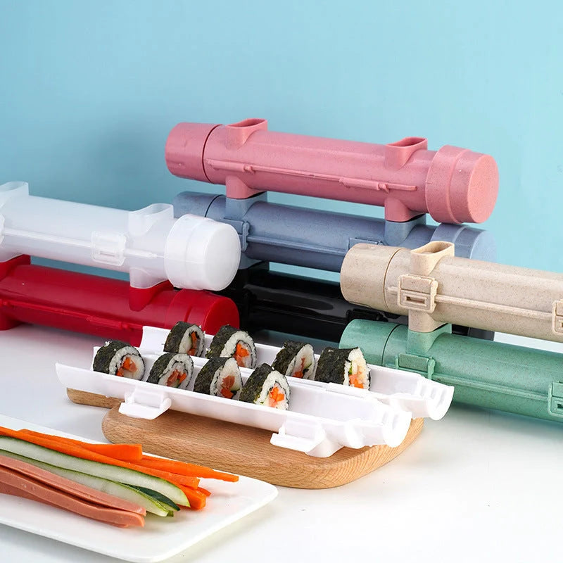 DIY sushi making kit with quick sushi bazooka for easy Japanese rolls