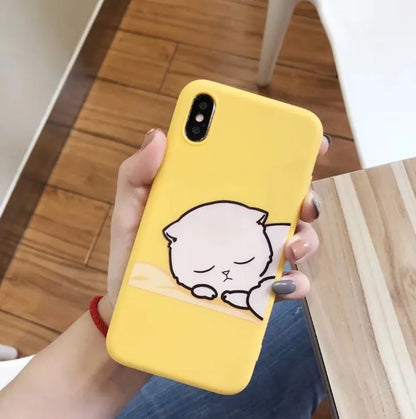 Cartoon giraffe phone case for iPhone 7 8 Plus, soft TPU silicone back cover, available in colours C to H.