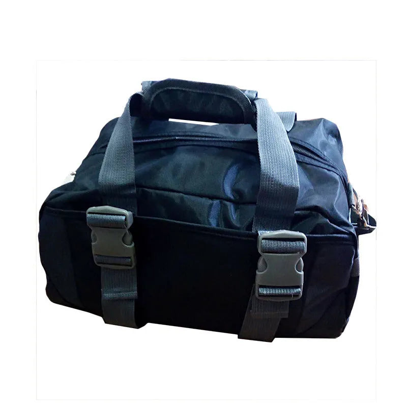 Nylon yoga gym bag with shoulder strap shown in available colours and sizes