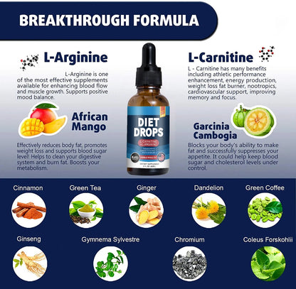 60ml ketone drops bottle for body shaping supplementation