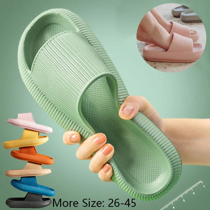 Stylish bathroom slippers with soft, cushioned EVA soles in a variety of vibrant colors