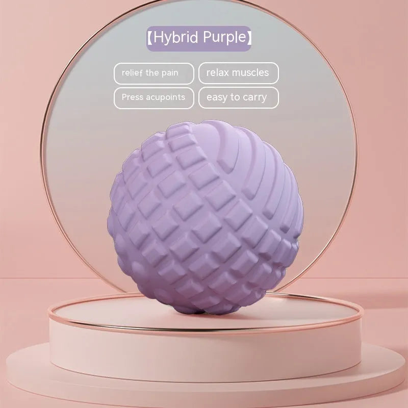 6cm pink TPR round foot massage relax yoga ball for trigger point release