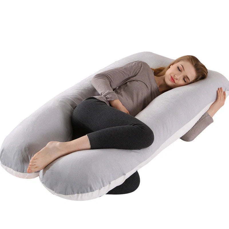 Comfort U-Shape Pregnancy Pillow with removable pure cotton cover for expectant mothers