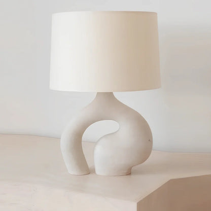 30x45cm Nordic fabric table lamp with resin base and cloth shade for modern interiors