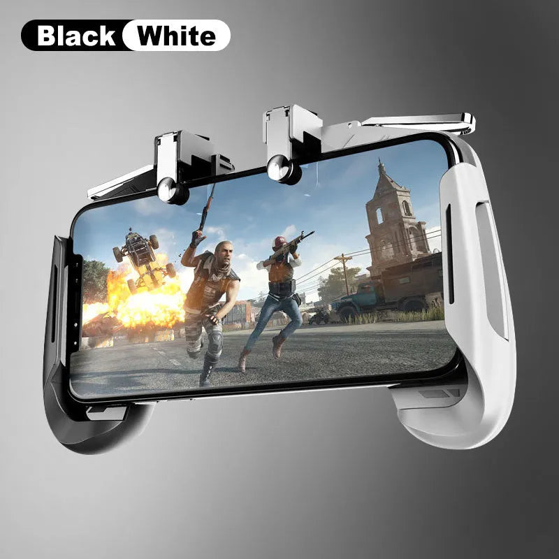 AK16 extendable mobile game controller with adjustable phone clamp and L1R1 trigger buttons