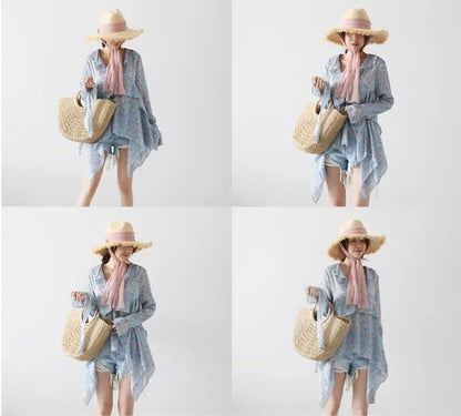 Woven paper rope and straw crescent handbag in natural light brown with hard handle and drawstring closure