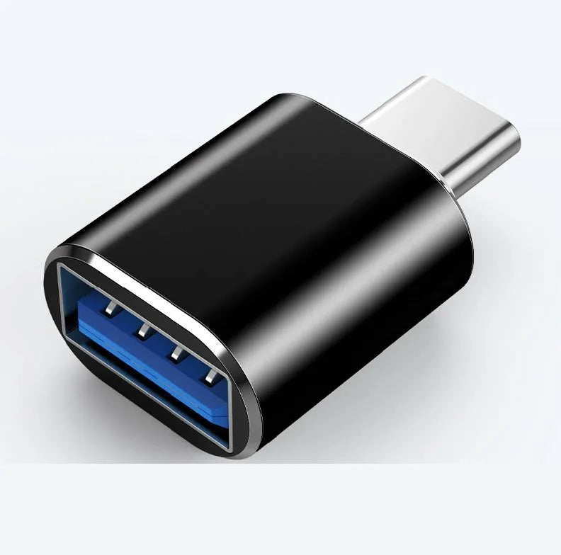 Type-C OTG adapter in black, silver and gold colour options for USB connectivity