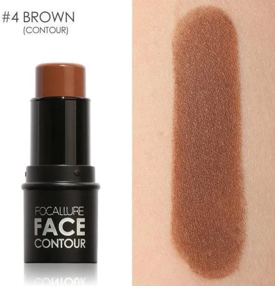 Face contour highlighter cosmetic product shown in one of four available shades A, B, C, or D.