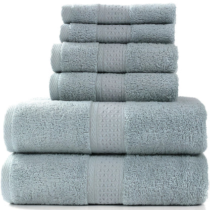 Pure cotton towel set showing bath towel, towel, and square towel in bamboo green colour