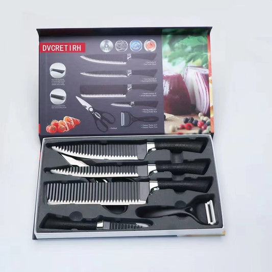 Premium Stainless Steel Kitchen Knife Set with ergonomic handles and sharp blades