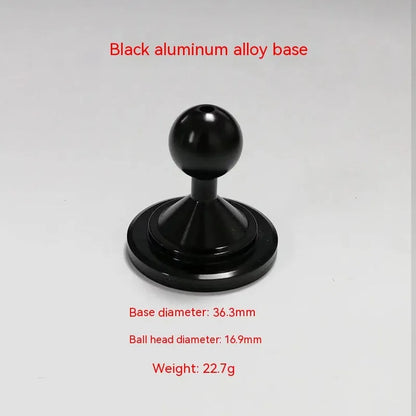 Aluminum alloy universal instrument panel mounting base plate in silver or black finish
