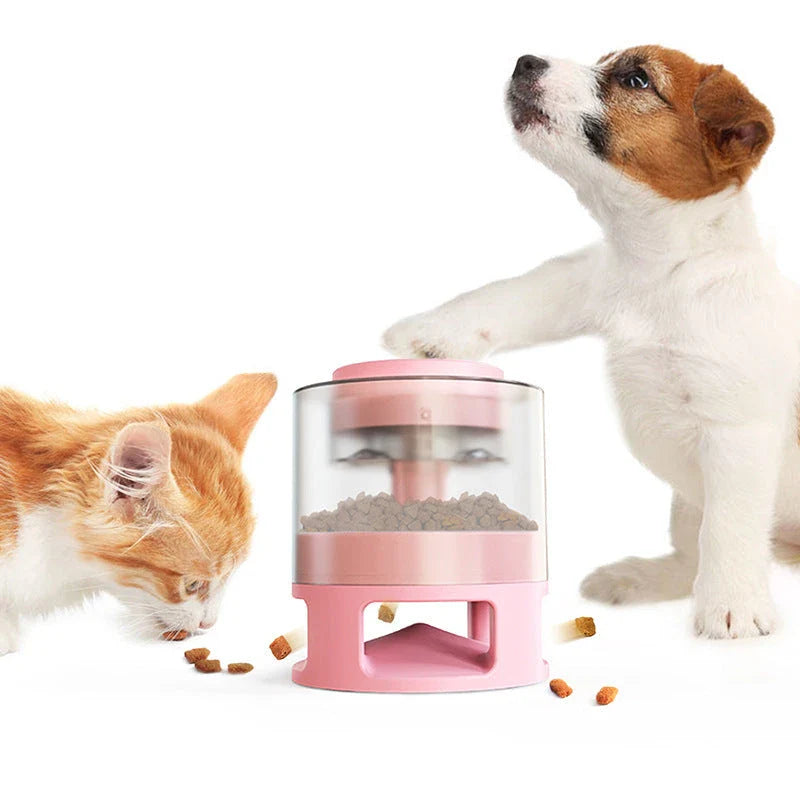 Clever Canine Feeder - Innovative Slow-Paced Mealtime Fun for Pets with Randomized Food Dispenser, Anti-Slip Design, and Suction Cup Stability