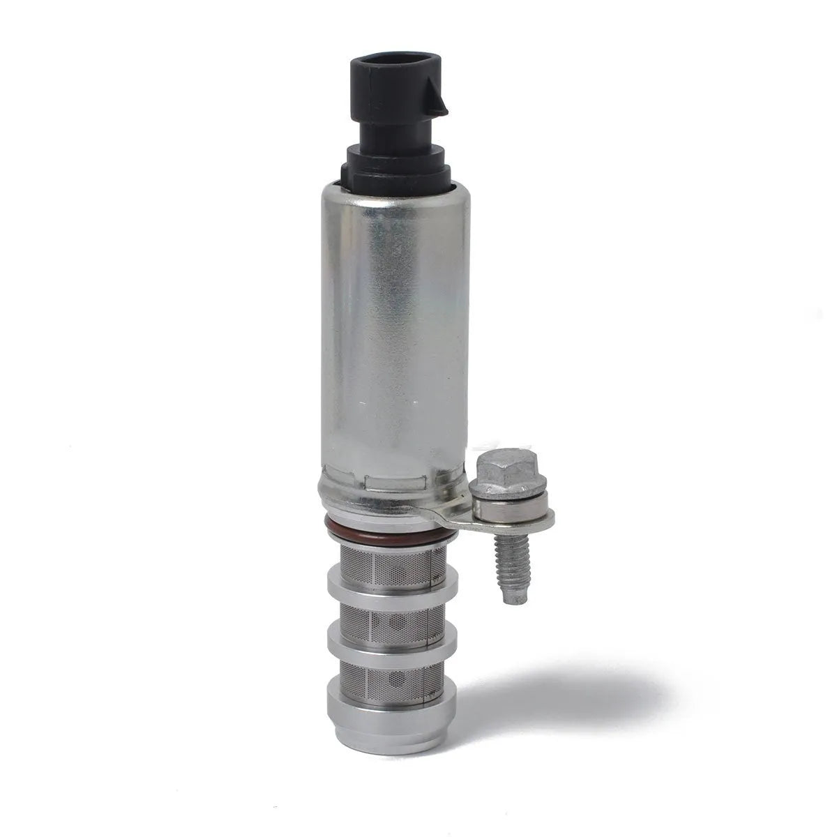 A pair of automotive oil control VVT solenoid valves for Buick and Chevrolet engines.