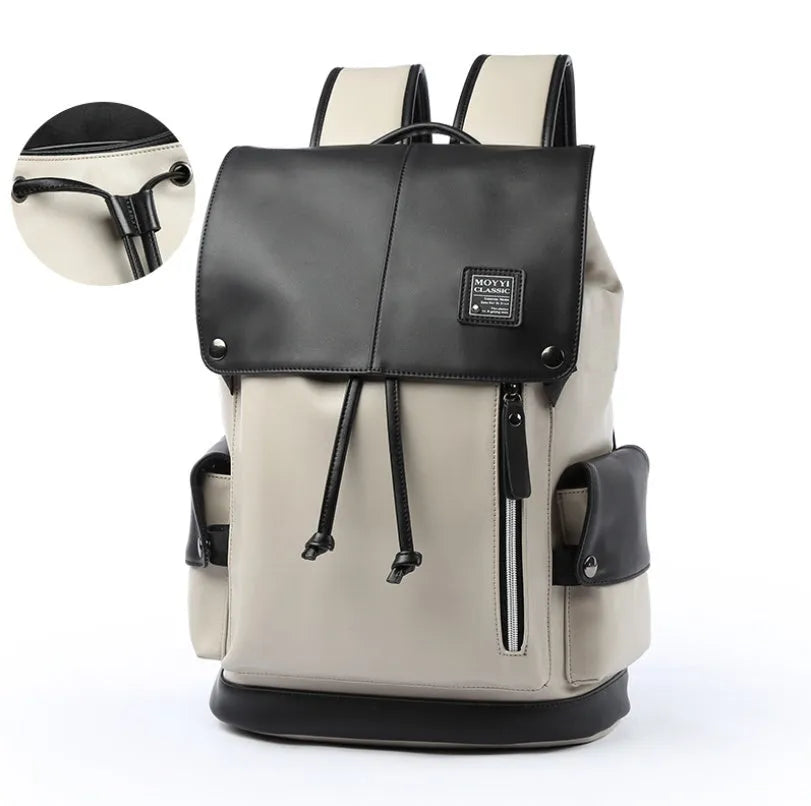 Square vertical crossbody bag in high quality PU with double root strap, car suture detail, 31x17x44cm, black or black and white