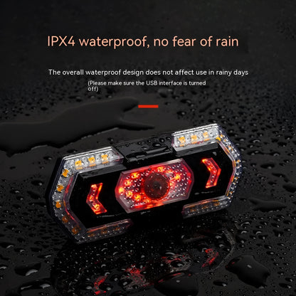 Black wireless remote control car taillight with USB charging port.