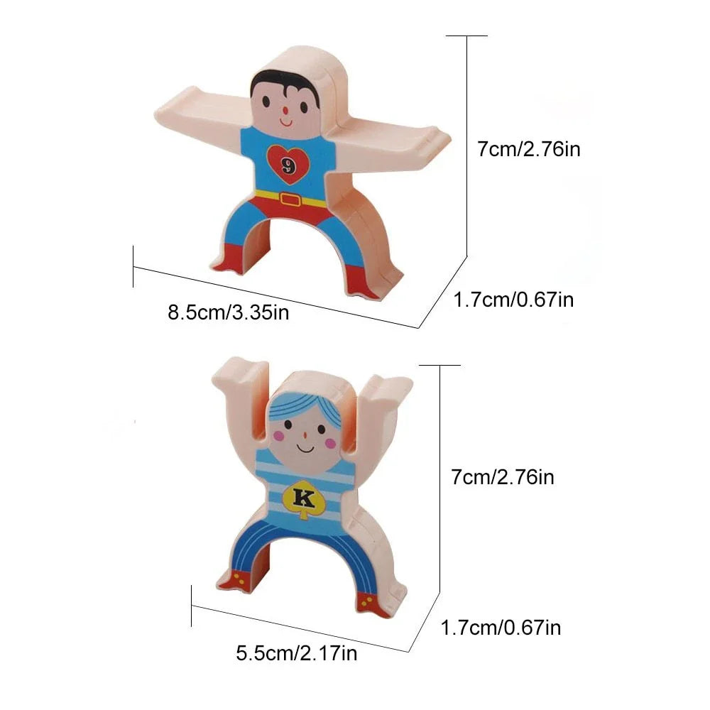 Colourful Cartoon Hercules building blocks with smiling figures and interactive stacking game