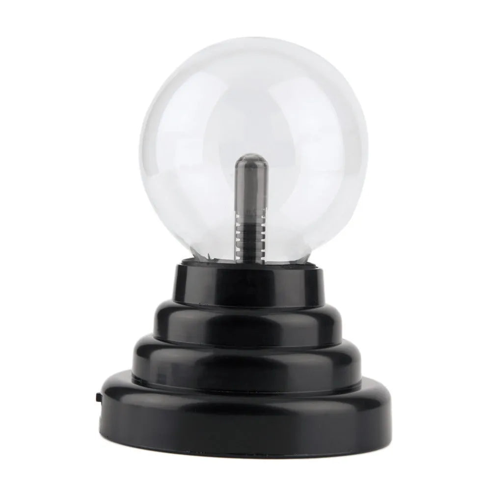 Colourful USB magic ball light with 7.62 cm glass sphere on ABS base