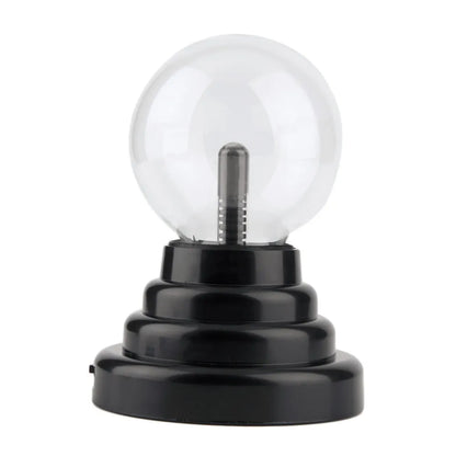 Colourful USB magic ball light with 7.62 cm glass sphere on ABS base