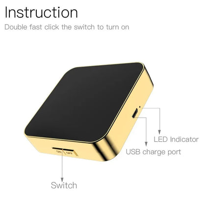 Black or white LED makeup mirror with magnification and standard mirrors, showing three lighting mode buttons.
