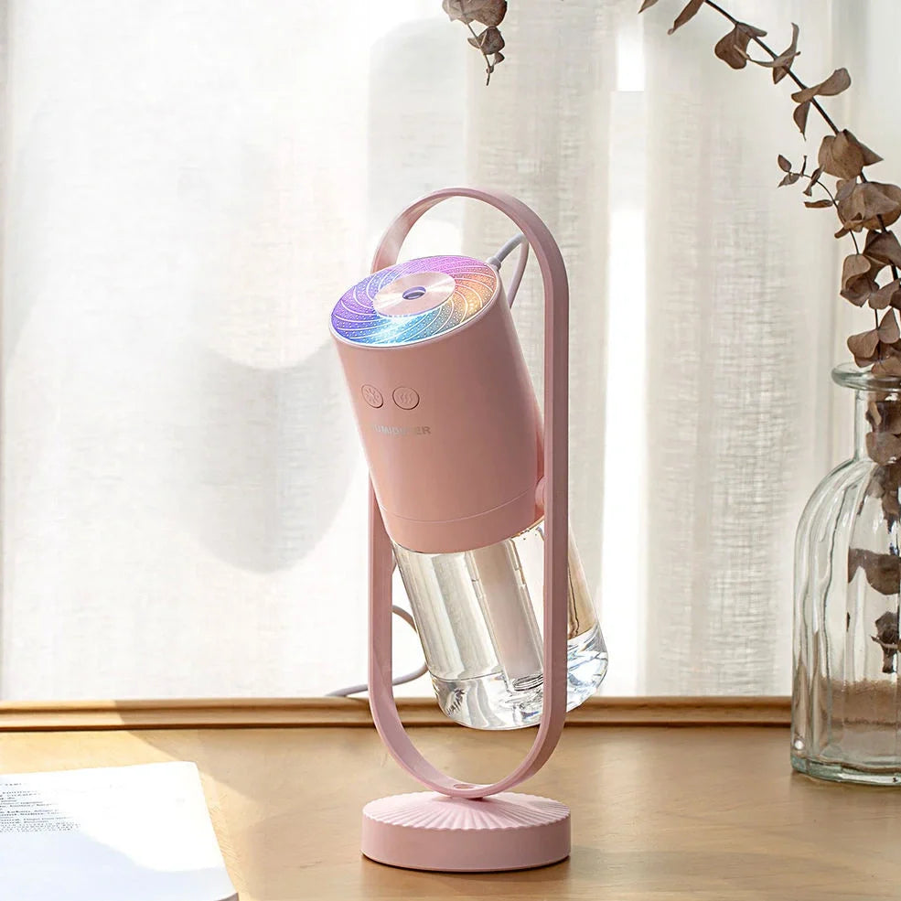 200ml portable humidifier with USB cable in pink, dark blue, sky blue or white colours