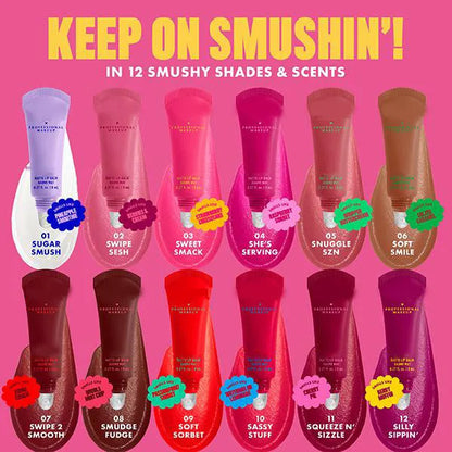 Coloured lip balm in bottle with matte finish for hydrating, moisturising and repairing dry lips