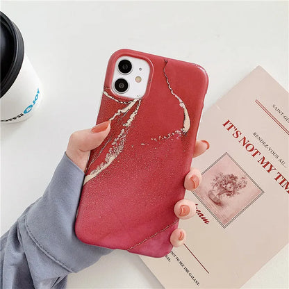 Cartoon marble pattern TPU back cover case for iPhone in various colour options