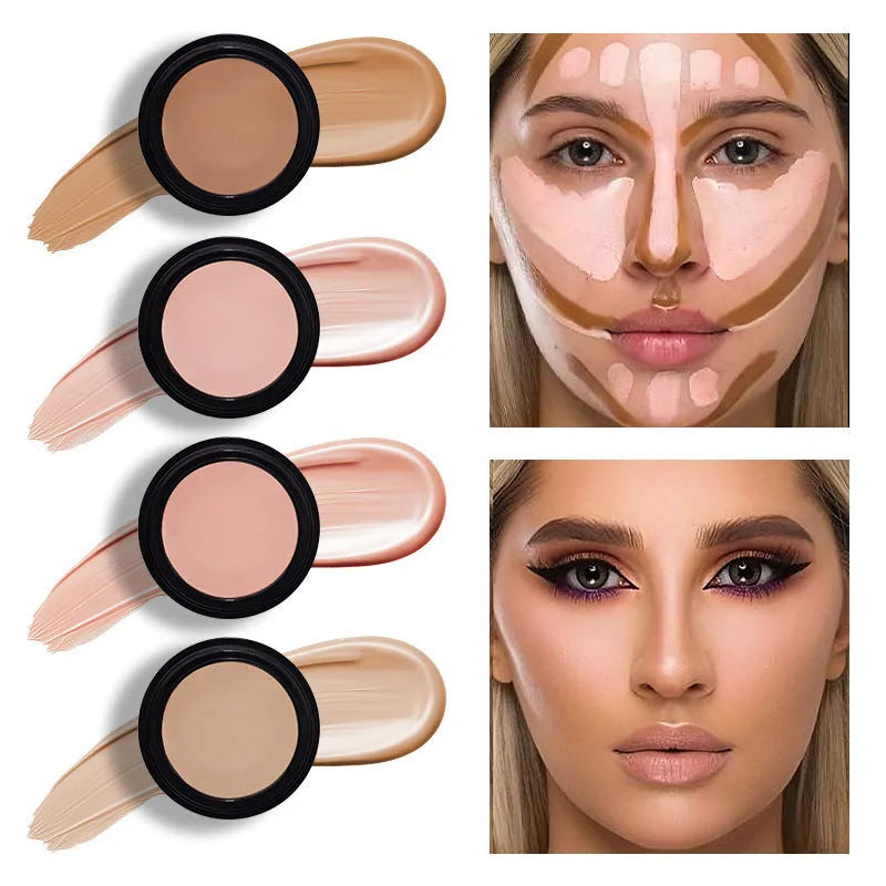 Waterproof sweat-proof concealer pen in 12g tube with four shade options including cool ivory and almond