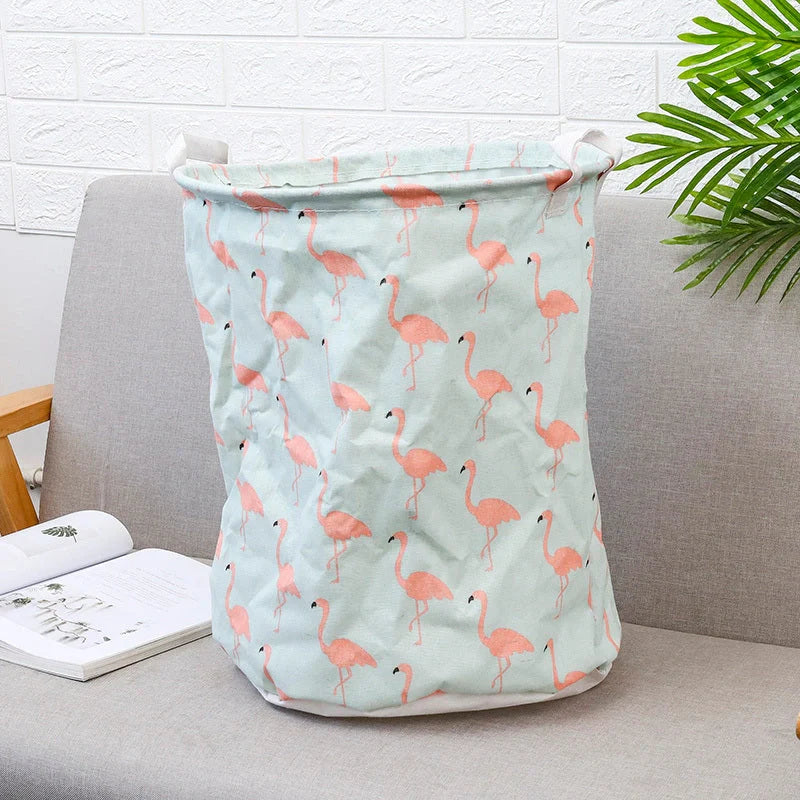 European style cotton linen laundry basket with various designs for home organisation