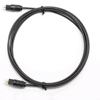 OD2.2 digital audio optical cable with Toslink connectors on a white background.