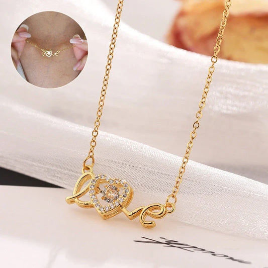 Fashionable titanium steel necklace with a sleek and modern design, a perfect accessory for the stylish woman