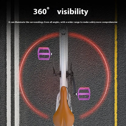 Bicycle luminous pedal with LED lights in aluminium alloy construction
